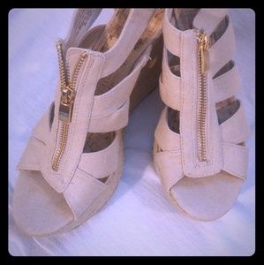 Merona espadrille wedge with zippers